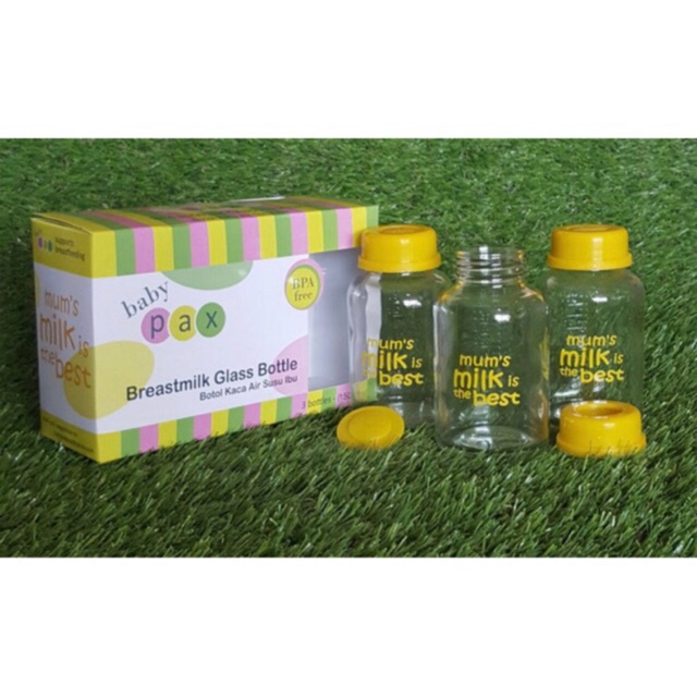 BABY PAX BOTOL KACA ASI (3PCS) / 150ML