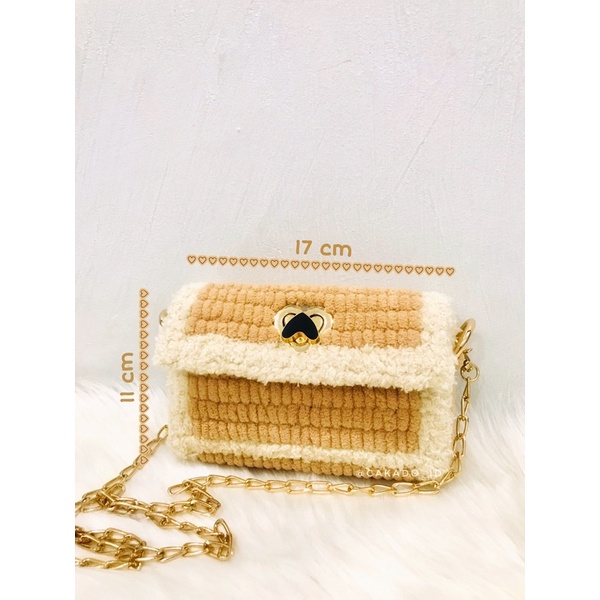 Tas Mini Wanita | Tas Canvas Rajut Lucu Handmade