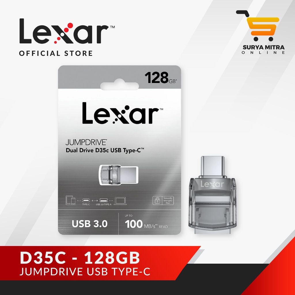 Lexar Type C OTG 128GB JumpDrive D35c USB 3.0