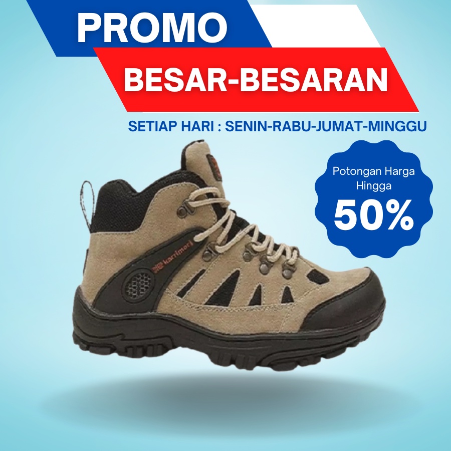 Sepatu Safety Boots Pria Olahraga Hiking Bikers Shoes Sepatu Karrimor Muncak Keren