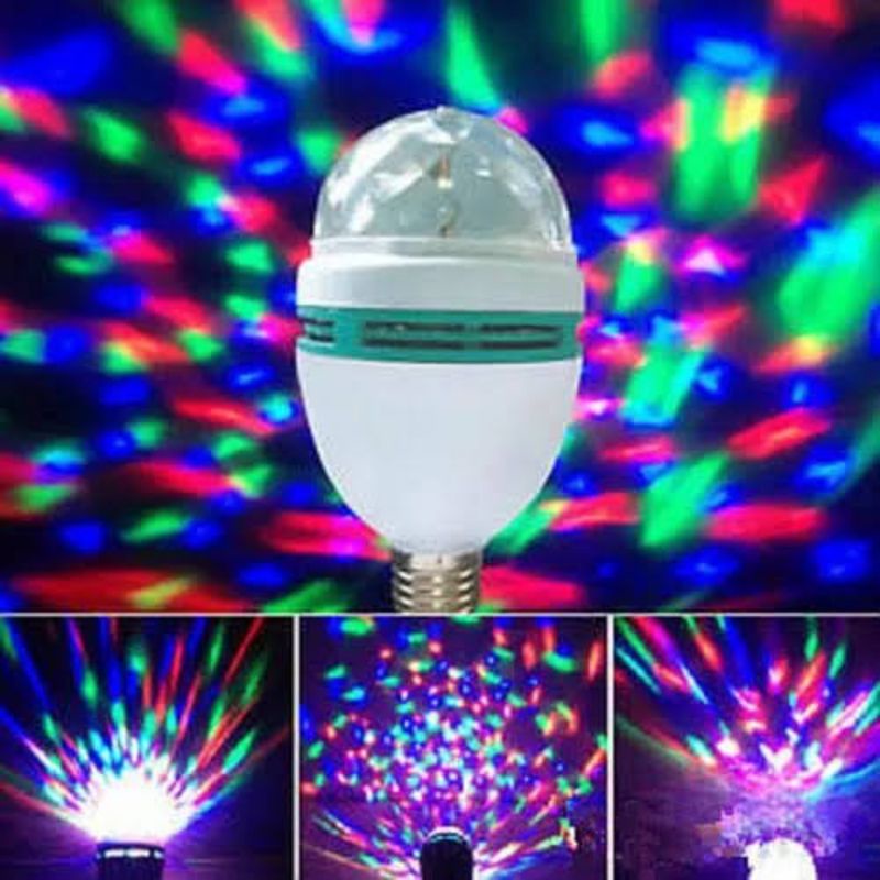 [ Pplus ] Lampu Disco  putar RGB full warna warni / LED Disco RGB Rainbow