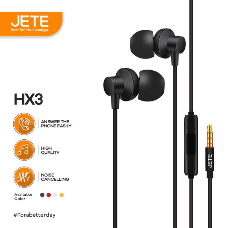 Earphone I Handsfree | Headset | hf JETE HX3 | HX-3 High Quality