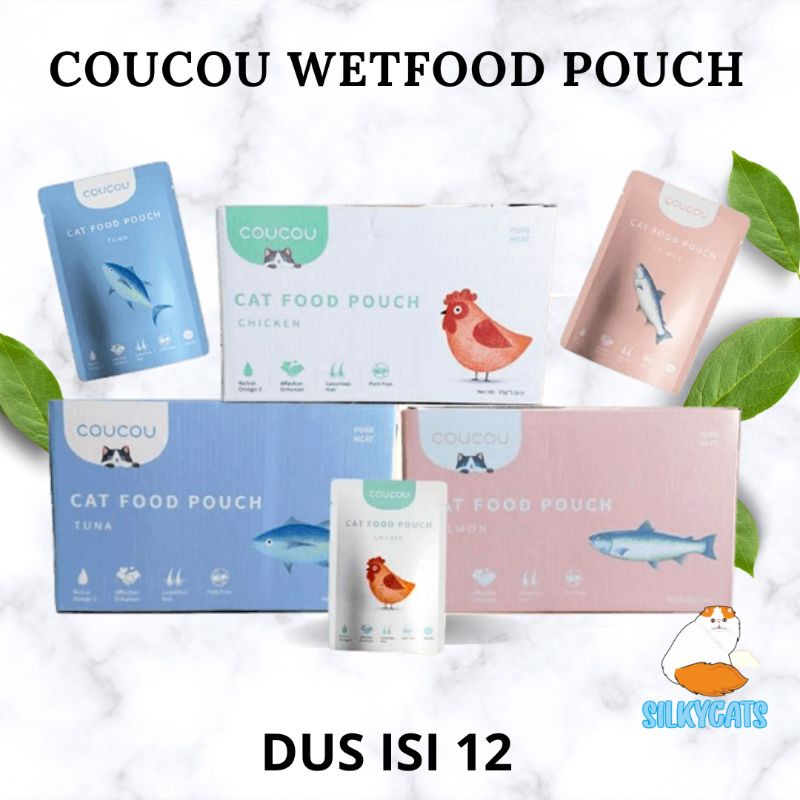 COUCOU wetfood pouch dus isi 12. makanan basah kucing coucou