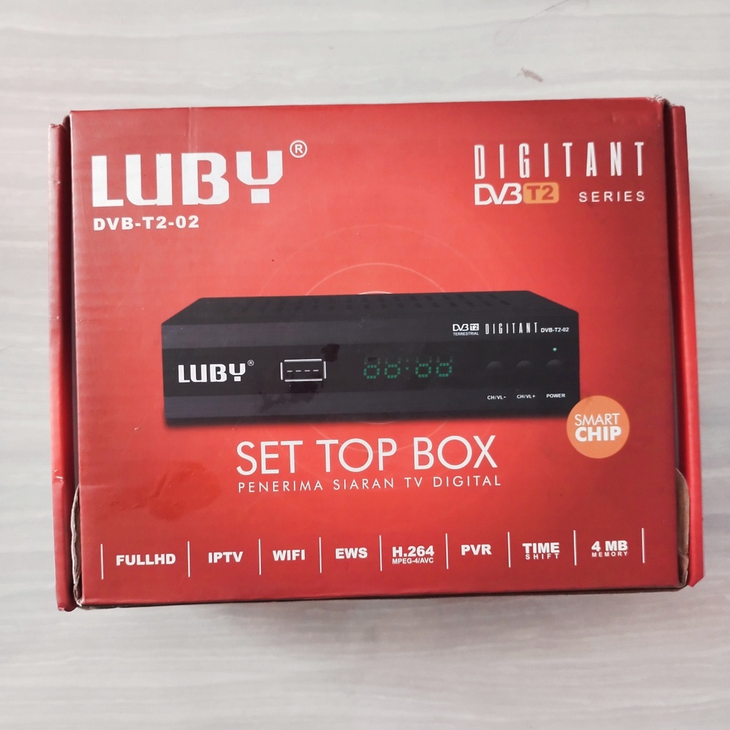 STB LUBY DVB-T2-02 Dan T2-03 SET TOP BOX Siaran TV Digital Full HD PREMIUM EDITION SMART CHIP