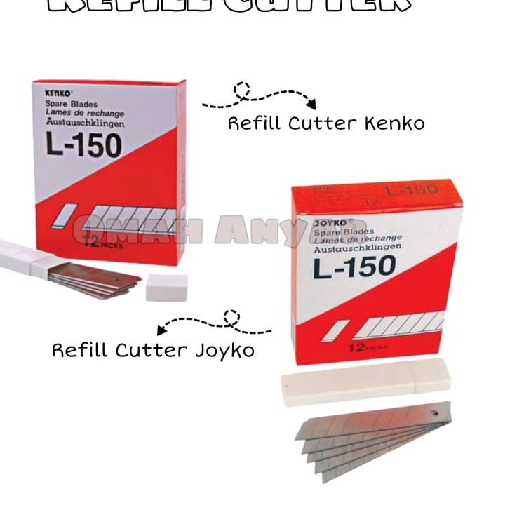 

➔ Cutter Besar Joyko L500 Silet Refill Isi Blade L150 Pemotong HPL な