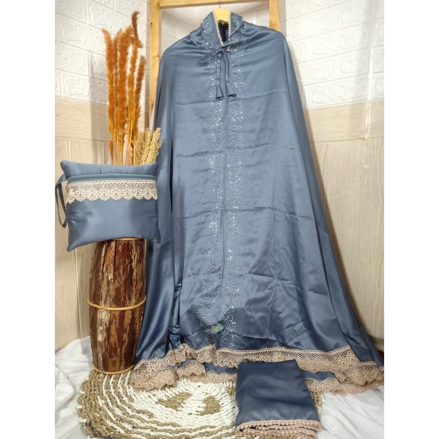 Mukena Ashanty Satink silk 2in1 Renda Payet Premium Mewah dewasa alantasik