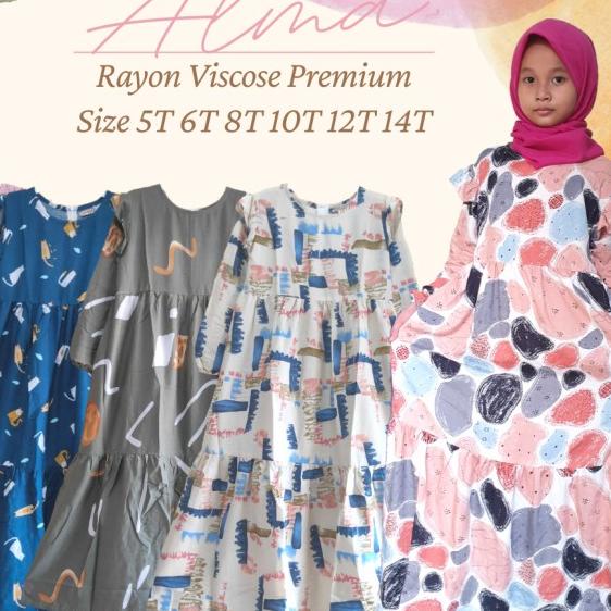Gamis Katun Rayon Viscose Anak Tanggung
