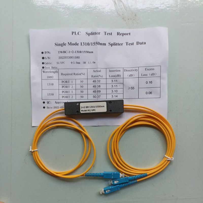 Pasif Spliter 1:2 SC UPC Modular - Bagus