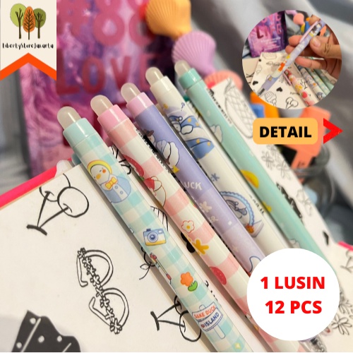 

Pulpen Cetek Odemei 89052A Erasable Motif Bebek Bisa Di Hapus Paket Selusin 12 Pcs Pulpen Erasable Bear Ballpoint Funny Unique Fancy Best Gift Stationery For School Alat Tulis Kantor Sekolah Ready Grosir