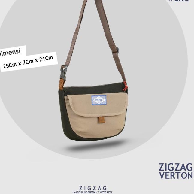 Tas Selempang Pria Zigzag Verton - Tas Slingbag - Slempang Casual Pria - Navy