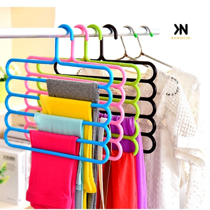 Gantungan baju serbaguna 5in1 hanger 5 susun multifungsi