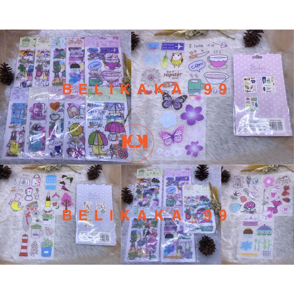 (4 LEMBAR) STICKER TEMPEL KARAKTER LUCU MODEL TAS GANTUNG ISI 4 LEMBAR / STICKER KARAKTER LUCU / STIKER TEMPEL / STICKER MODEL TAS/ STIKER GANTUNG / STIKER TAS / STICKER ANAK