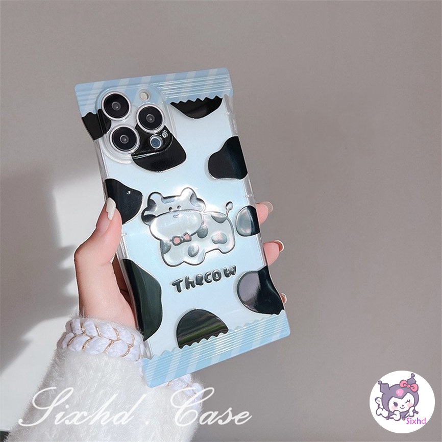 Compatible For iPhone 14 13 12 11 Pro Max SE2020 X Xr Xs Max 8 7 Plus Cute Black White Cow Pattern Phone Case Soft Shockproof Silicon Tpu Protective Cover