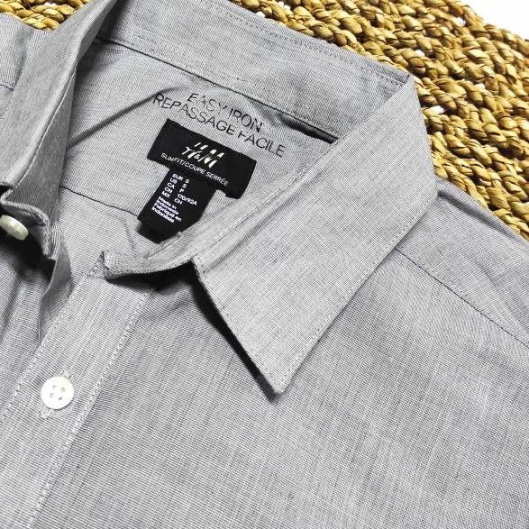 H&M slimfit EasyIron Formal kemeja - Marron, XS