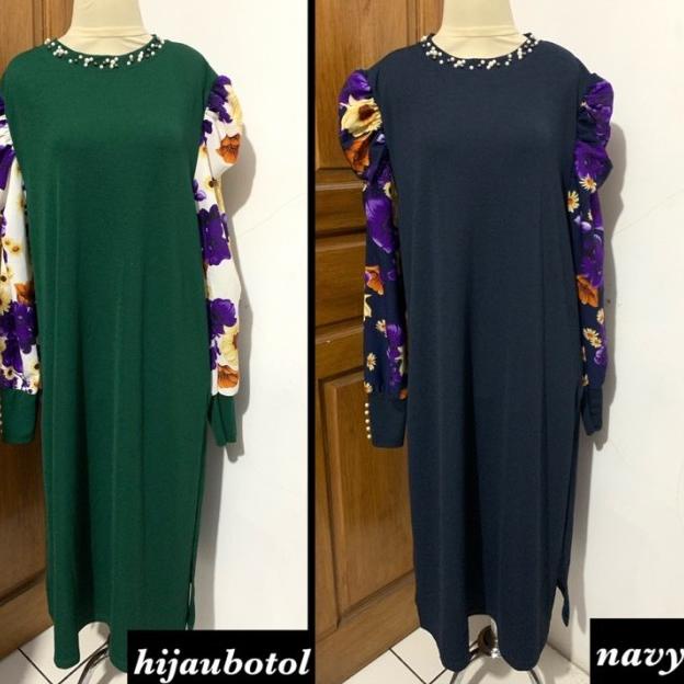 TUNIK ALOHA LEHER MUTIARA KAOS IMPORT JUMBO XXL TANGAN BALIN RAYON - AL Kuning