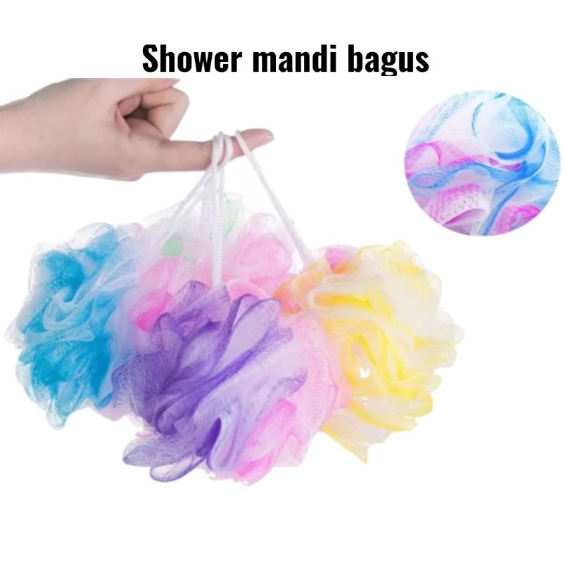 shower puff bath bagus sponge spon mandi ukuran 35 gram - alat gosok mandi lembut berkualitas