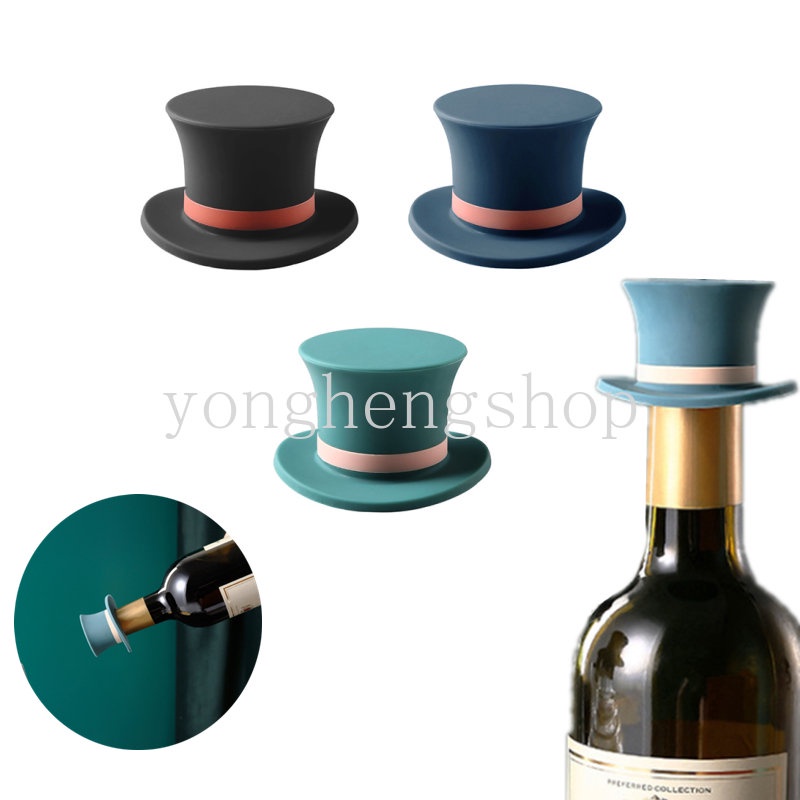 Stopper Botol Wine / Champagne / Bir Bentuk Topi Bahan Silikon Anti Bocor