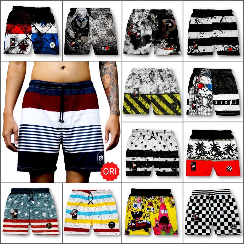 Best Seller III - Celana pendek boxer pria wanita| Pakaian dalam boxser kolor | Bokser pantai bahan katun| Celana tidur santai