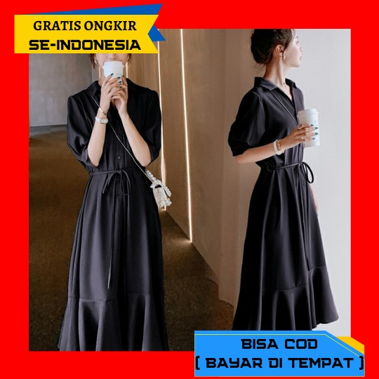 Realpict Premium Pakaian Wanita Baju Mini Dress Dress Gaun Dres Korea Pendek Merah Cewek Import Baju