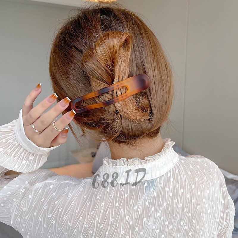 Jepitan Rambut Model Oval / Jedai besar Hair Claw Aesthetic / Jepit Rambut Wanita Korea Aksesoris Wanita JPT 25