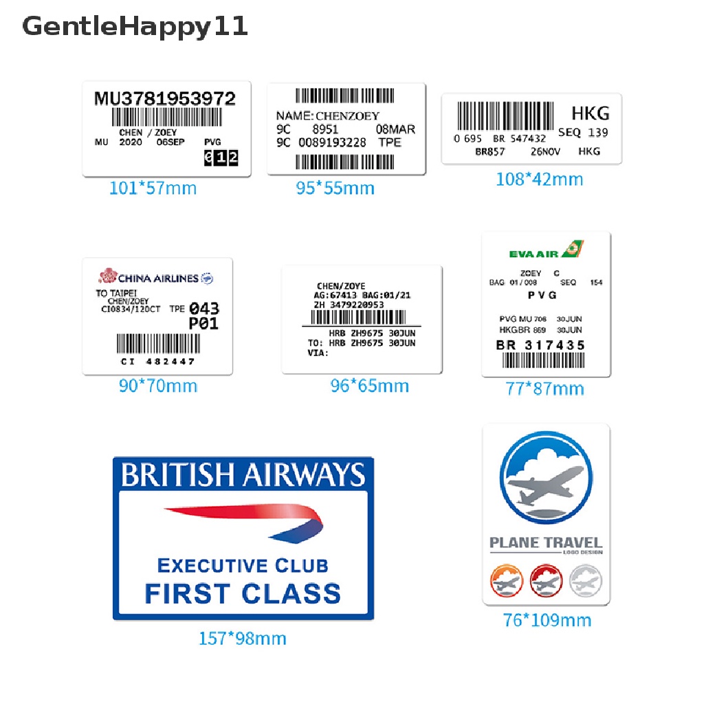 Gentlehappy 30PCS Boarding Pass Air Ticket Graffiti Stiker DIY Sepeda Travel Bagasi Sticker id
