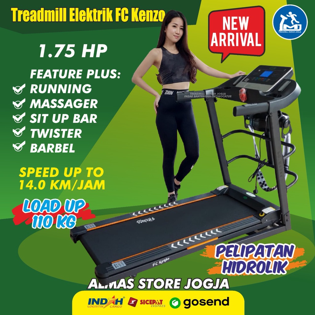 Treadmill Treadmil Tradmill Treamil Tredmill Tratmill Elektrik Treatmill Tretmil Listrik Alat Olahra