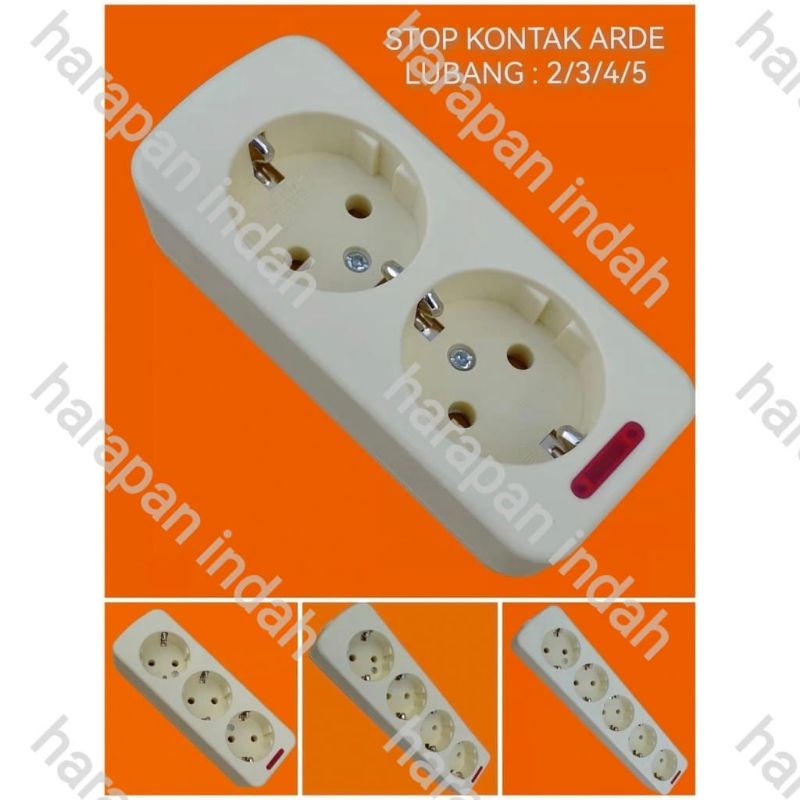 STOP KONTAK ARDE 2/3/4/5 LUBANG / TERMINAL KUNINGAN / COLOKAN LISTRIK