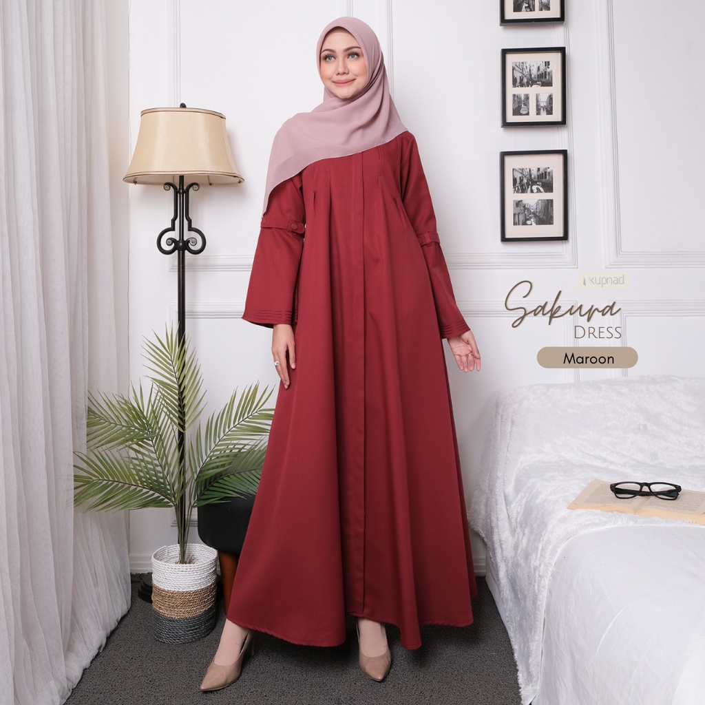 KUPNAD Gamis Simpel Polos Sakura Dress