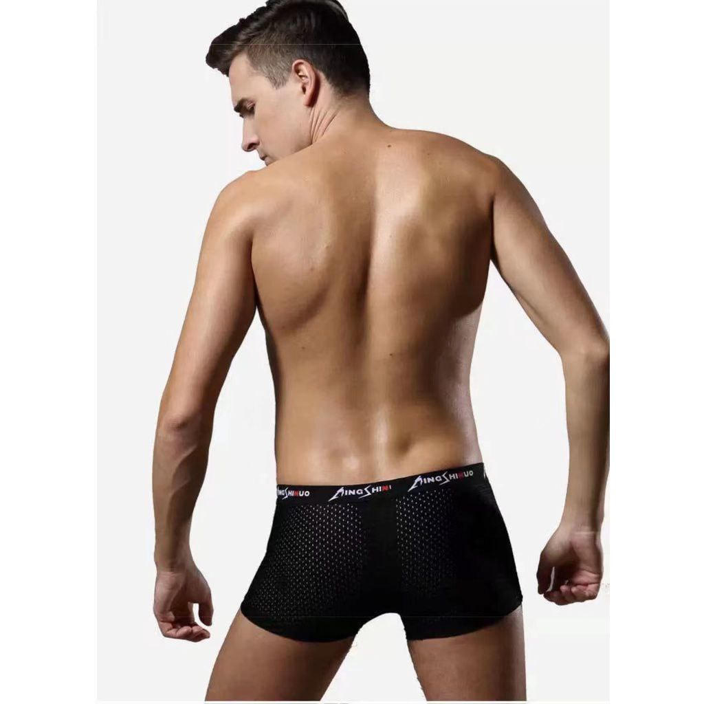 YAGOO - Celana Dalam Pria Boxer Celana Dalam Pria Sutra Mesh High-End Bernapas 2022 CD65