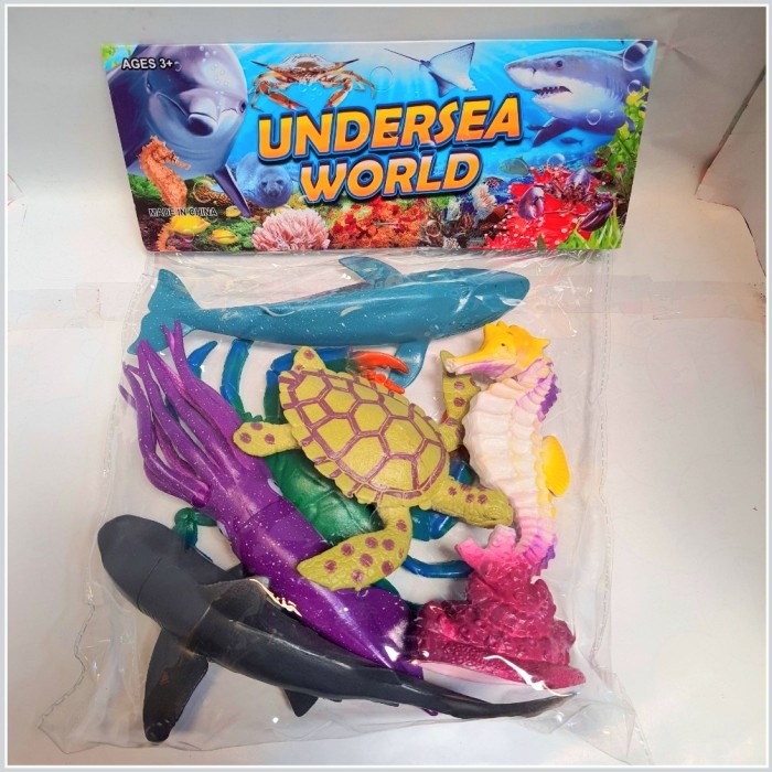 Mainan Miniatur Hewan Laut Ukuran Besar isi 6 pcs