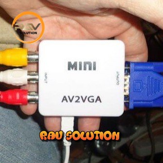 SKU-1084 CONVERTER AV TO VGA BOX MINI / RCA TO VGA / AV2VGA