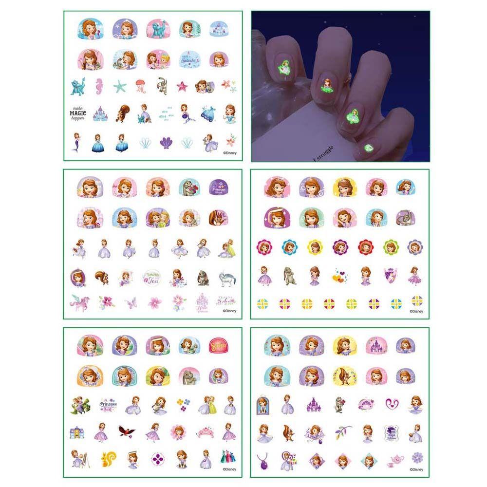 Mxbeauty Anak Stiker Kuku Anak Elsa Anna Kartun Mainan Stitch Putri Salju Winnie the Pooh Frozen Nail Art Dekorasi