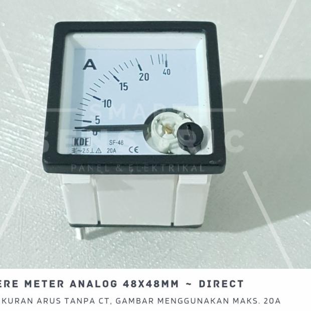 Panel Ampere Meter Analog SF-48 48x48 Direct 10A,20A,30A,40A,50A - 50/5A