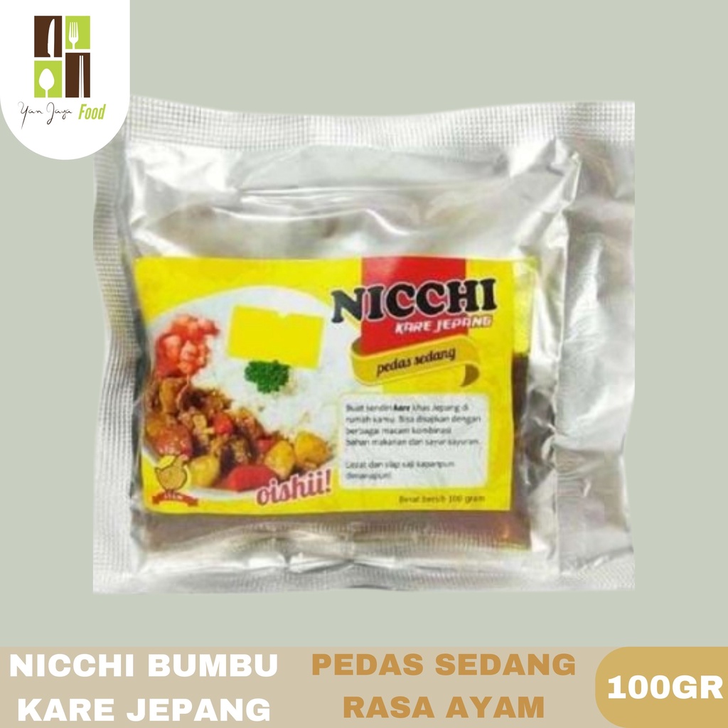 Nicchi Bumbu Kare Jepang 100gr [Tidak Pedas( Untuk anak-anak, Rasa Ayam, Rasa Sapi)/Pedas Sedang(Rasa Sapi, Rasa Ayam)]