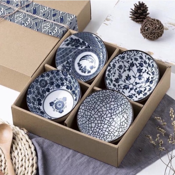 

Unik Wedding Gift Set Ceramic Bowl Japan 4 Pcs Porcelain Bowl Murah