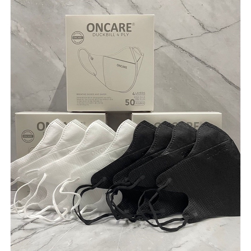 MASKER DUCKBILL ONCARE 4PLY EMBOS ISI 50PCS / MASKER DUCKBILL MODEL KOREA / MASKER DUCKBILL EARLOOP / MASKER DUCKBILL DEWASA / DUCKBILL ONCARE