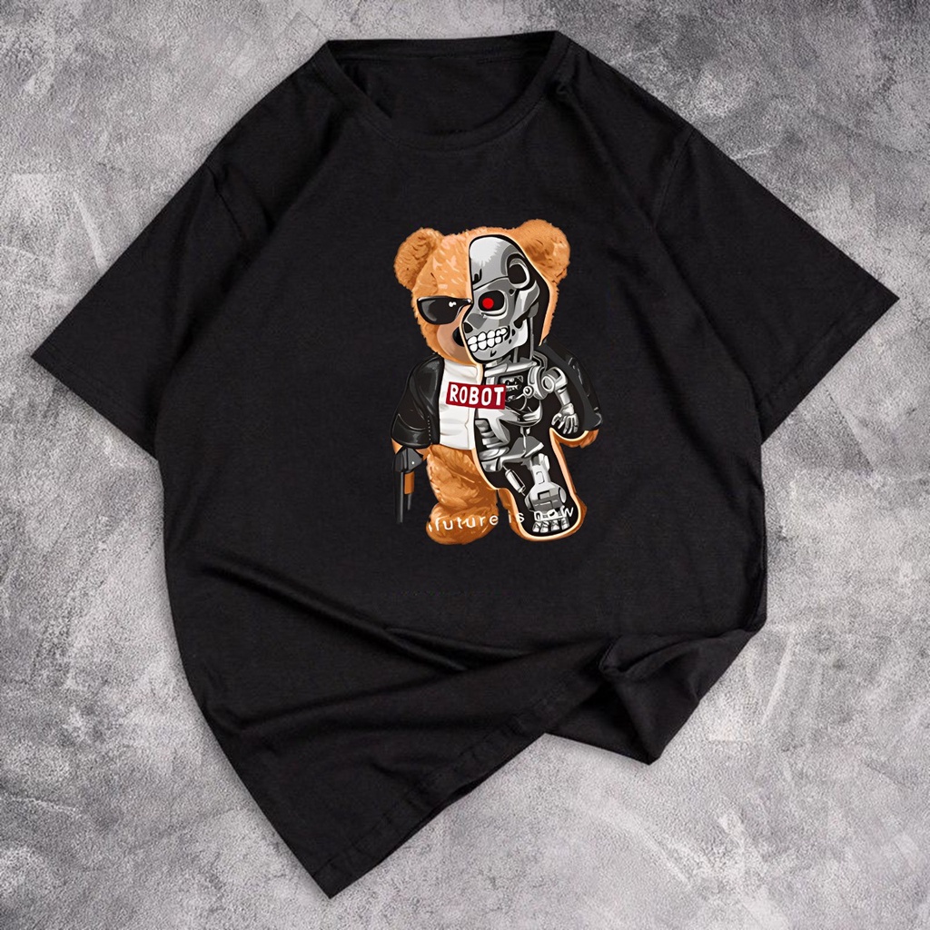 GSC - Baju KAOS OVERSIZE TRUTH VS LOVE / Kaos Oversize terbaru-robot hitam