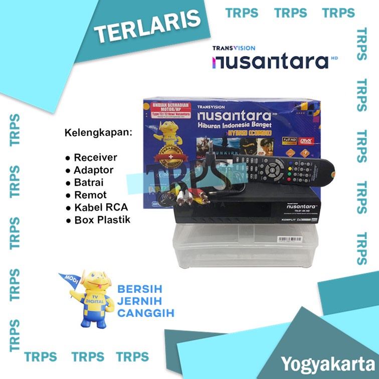 Top Product Set Top Box DVB-T2 Receiver Transvision Nusantara Combo TRPS