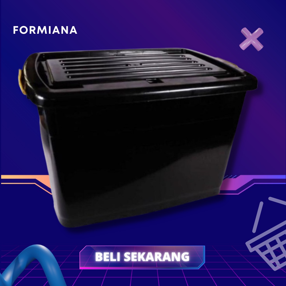 FM - Nobu Container Box 55 Warna Hitam | Kotak Penyimpanan