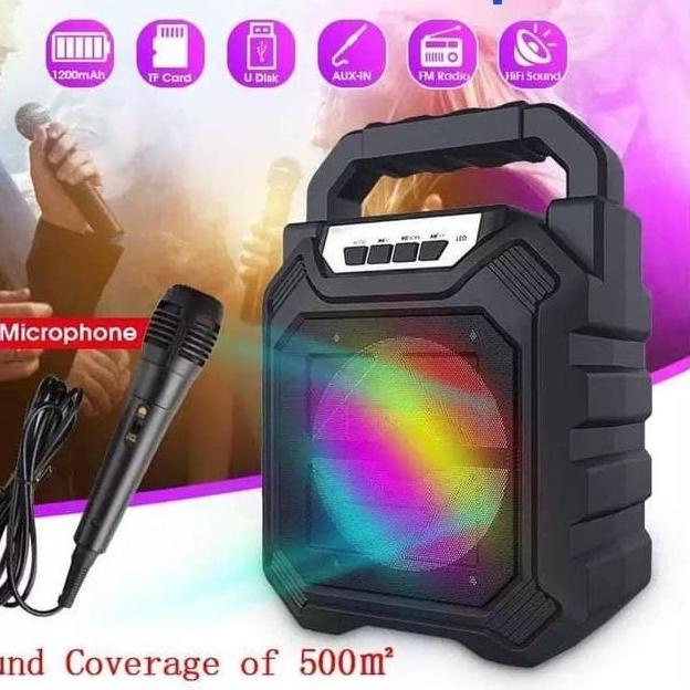 Speaker Bluetooth Mic 668 Portable - Speaker Wireless Super Bass
