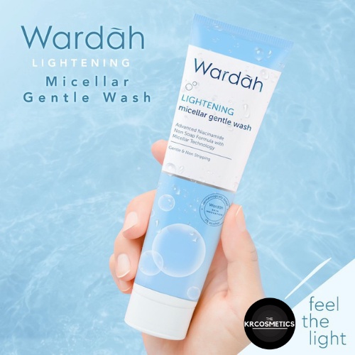 Wardah Lightening Micellar Gentle Wash - Pembersih Wajah (kulit kering) 50 - 100 ML