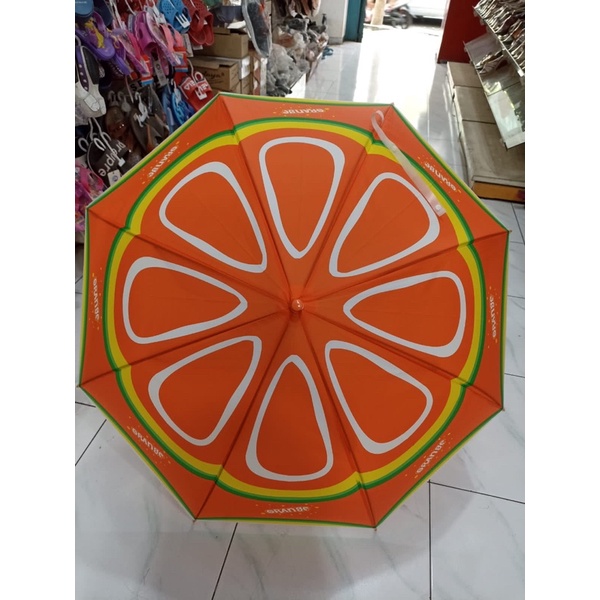 Payung Motif Buah Fruit dan Motif Burung Warna