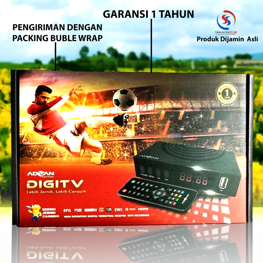 Set Top Box Tv digital 1080p garansi resmi ADVAN DIGITV STB DV3T2