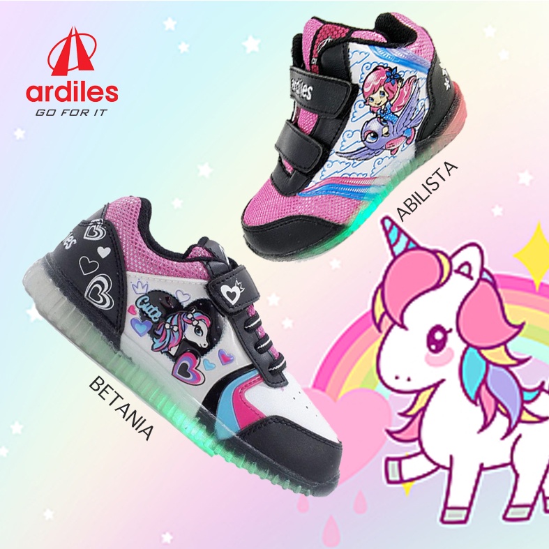 Sepatu Anak LED anak perempuan TK PAUD Murah ARDILES ABILISTA