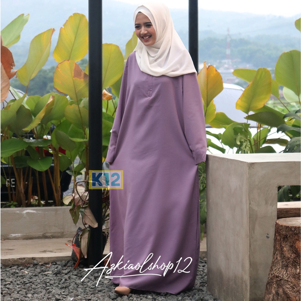 (BISA COD) GAMIS TURKI BASIC ABAYA POLOS / GAMIS ABAYA WANITA JUMBO BUSUI