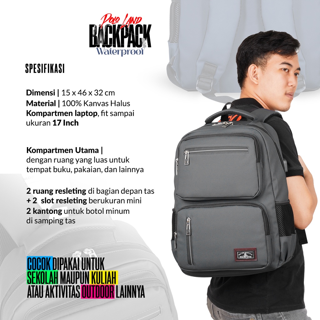 Tas ransel sekolah Original Tas Distro Pria Ransel Punggung Berkualitas - kreativo_group