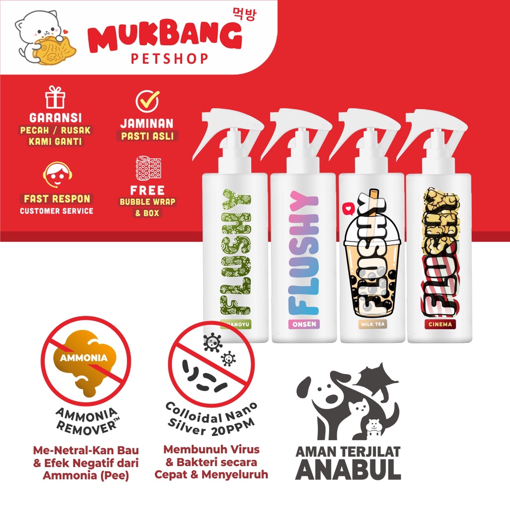 Flushy Anti Flea Spray Anti Kutu 250ml Detick Obat Kutu Kucing Flosturia Kutu Kucing Penghilang Bau Pesing Kucing Hamster Sugar Glider Racoon Obat Anti Kutu Hewan Petglow Penghilang Bau Kandang Penghilang Bau Kotoran Pasir Kucing Tofu Cat Litter Markotops