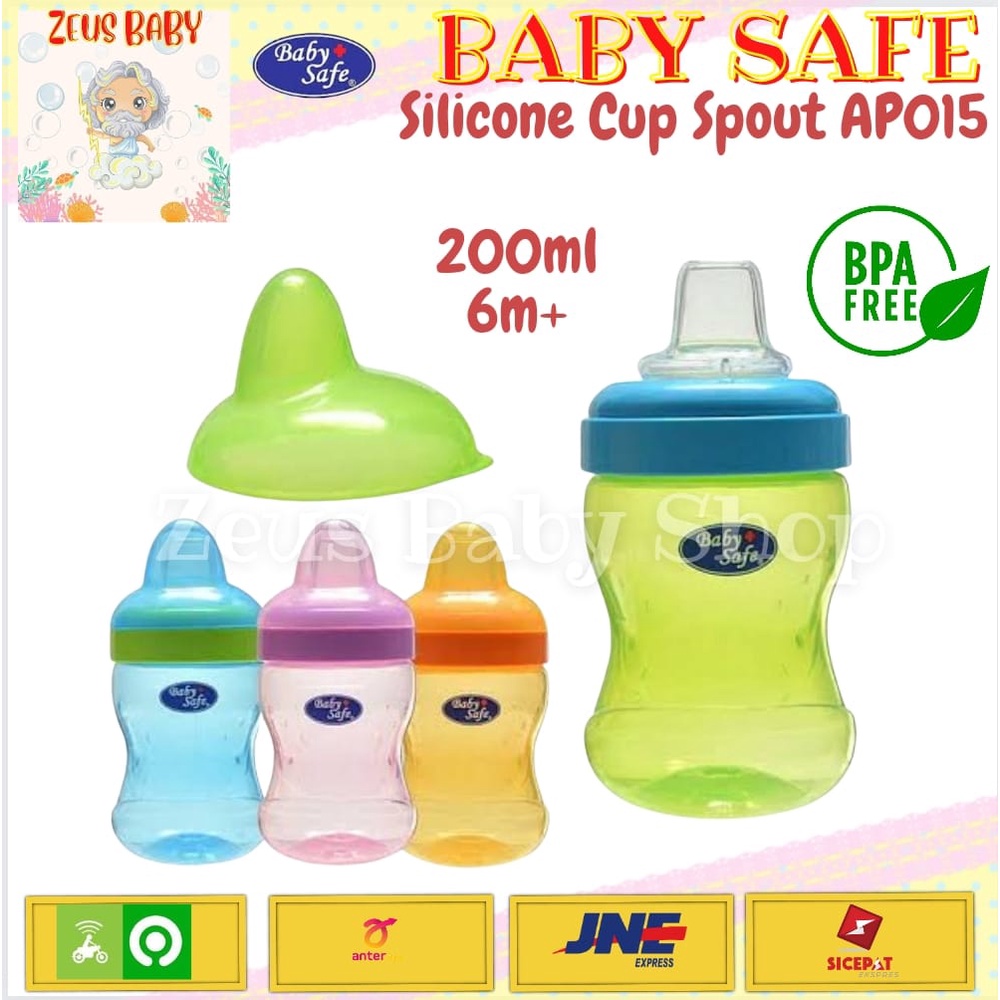 TRAINING CUP SIPPY CUP GELAS CUCUPAN BOTOL DOT SILIKON Cup Soft Spout 200 ml Baby Safe AP015