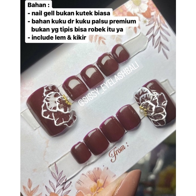 press on nails kaki