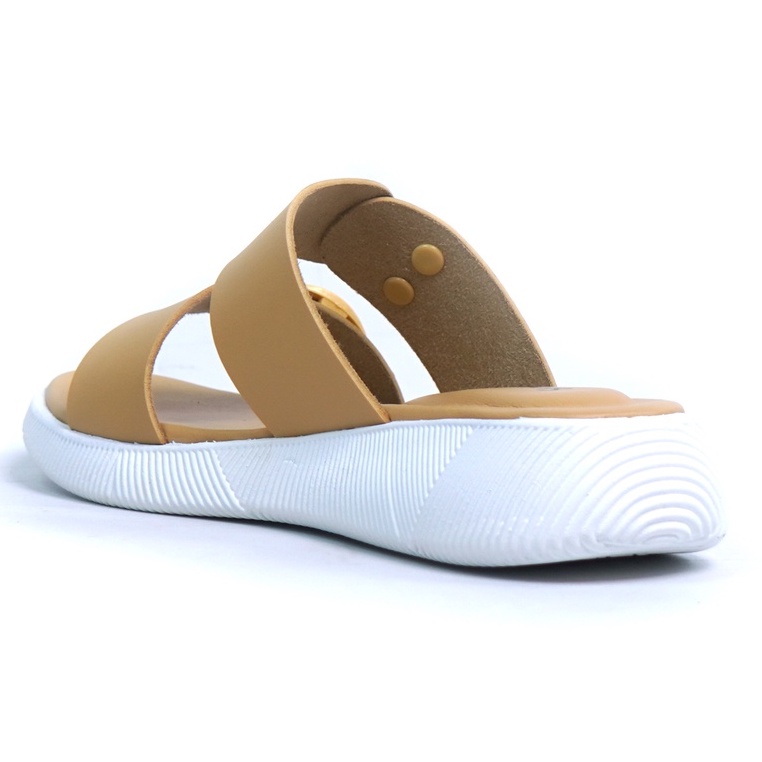 SARASARA YUK - Sandal Wanita Slop Casual Model Birken Sol Puyuh SARA SARA JEAN Sendal Selop Cewek Kulit Santai Strap Gesper Ban dua Empuk lucu Size 36 37 38 39 40 Warna Yellow Kuning Soft Anti Slip Original Kekinian Terbaru Shoes ORI Mall Official Store